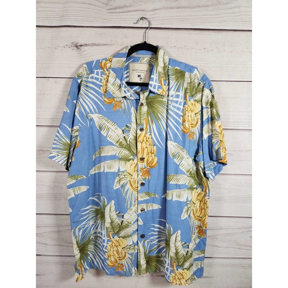 Tommy Bahama Blue Floral Men's Casual Button Down Shirt - Picture 1 of 5